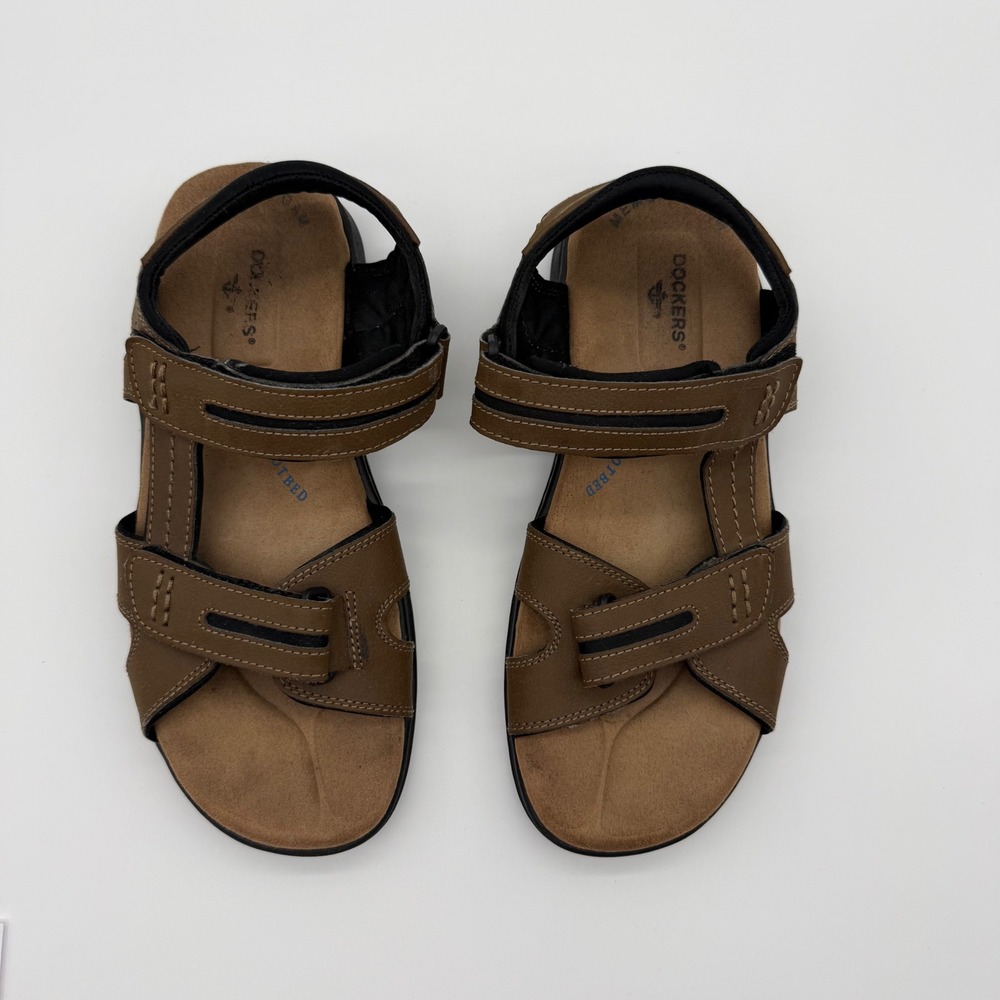 EUC‎ Dockers FusionBed Men's Brown Comfort Sport Sandals Size 13 Adjustable Hook